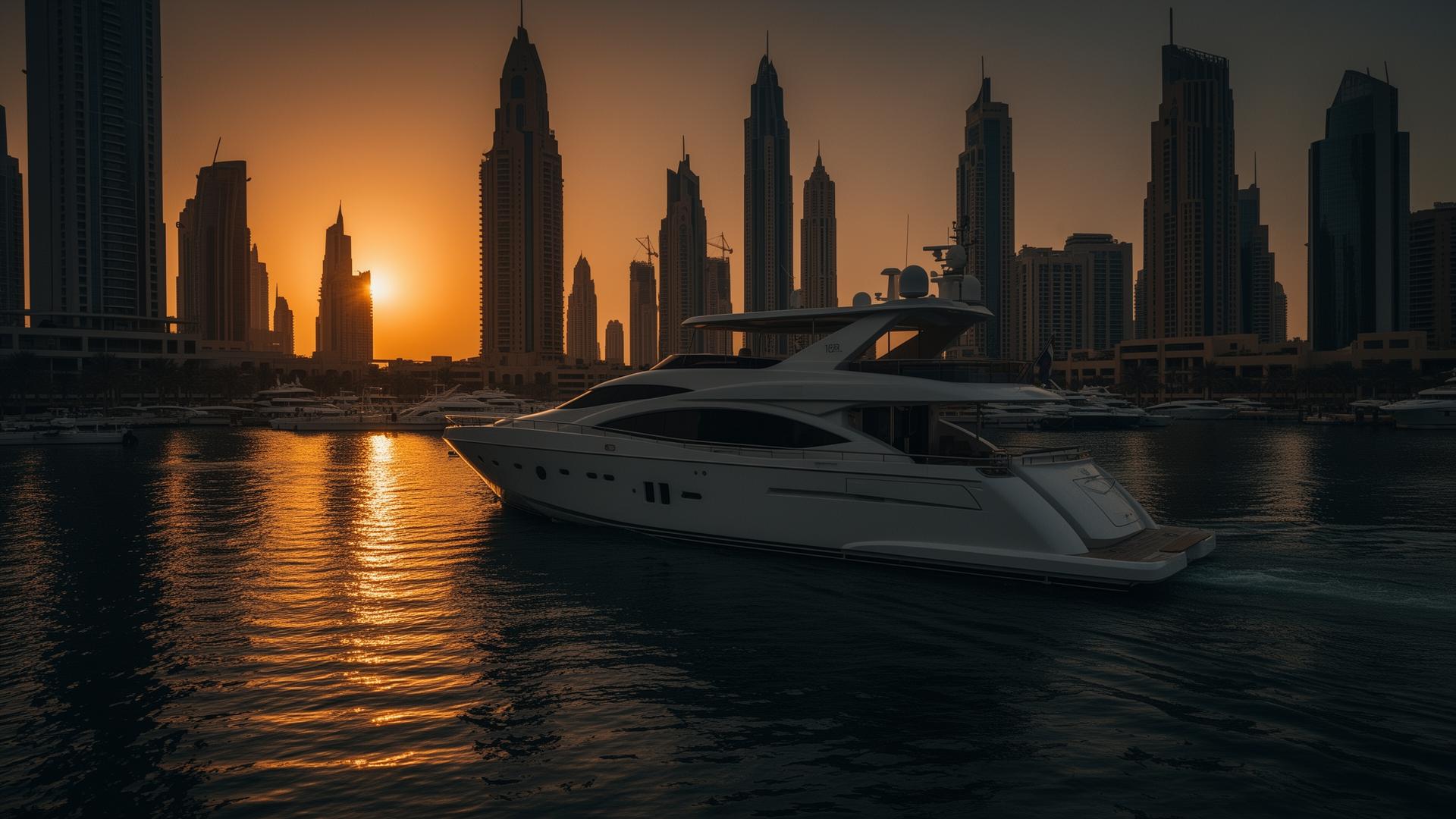 Luxury yacht charter in Dubai marina